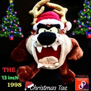 The 1998- 13 Inch - Christmas Taz - Looney Tunes/ Warner Brothers